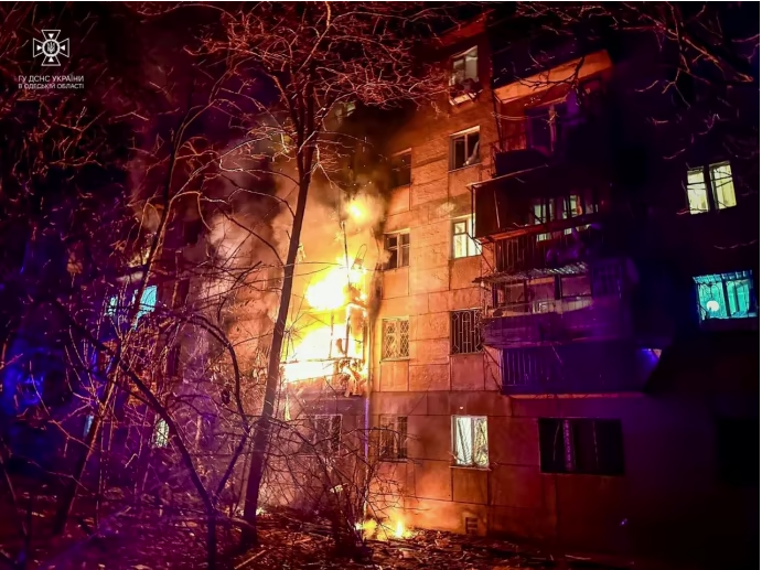 Due to the night attack of the Russian Federation, half a hundred houses in Odesa were left without heat